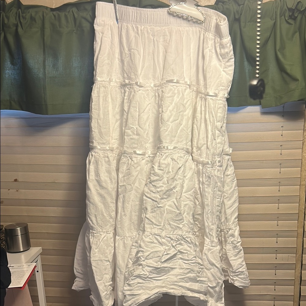 RSQ White Cotton Blend Skirt